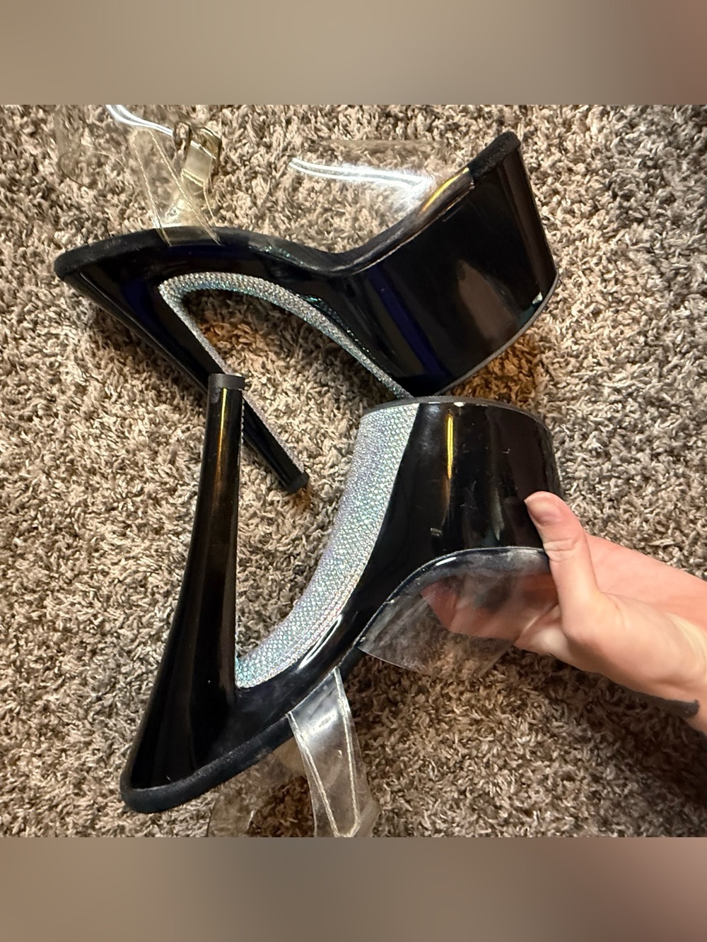 Pleaser rhinestone dancer heels